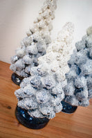 Navy Ombre Glass LED Trees