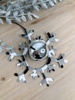 Buffalo Plaid Snowflake and Bell Ornament