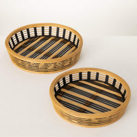 Two Toned Bamboo Trays