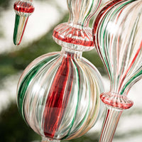 Vintage Plaid Glass Finial Classic Collection