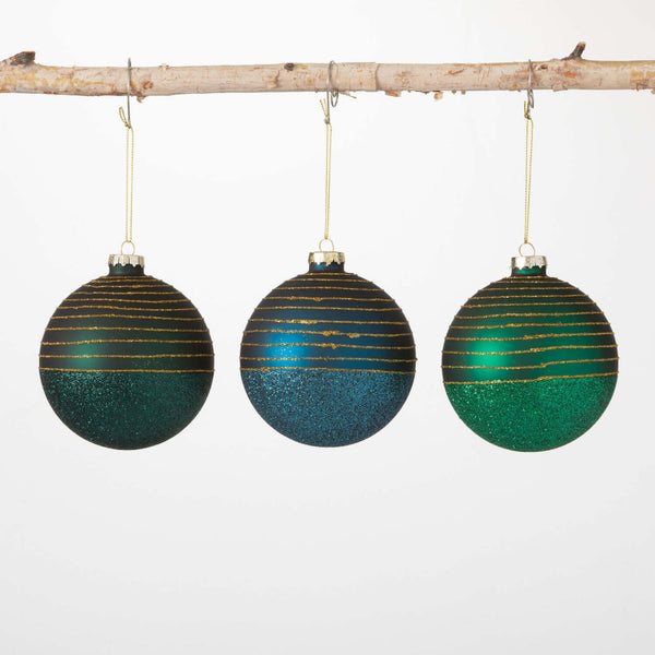 Emerald Navy Ball Ornaments