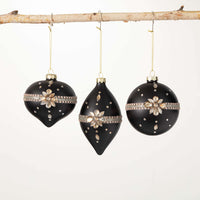 Black Gem Ornaments