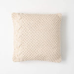 Ecru Natural Cable Knit Pillow