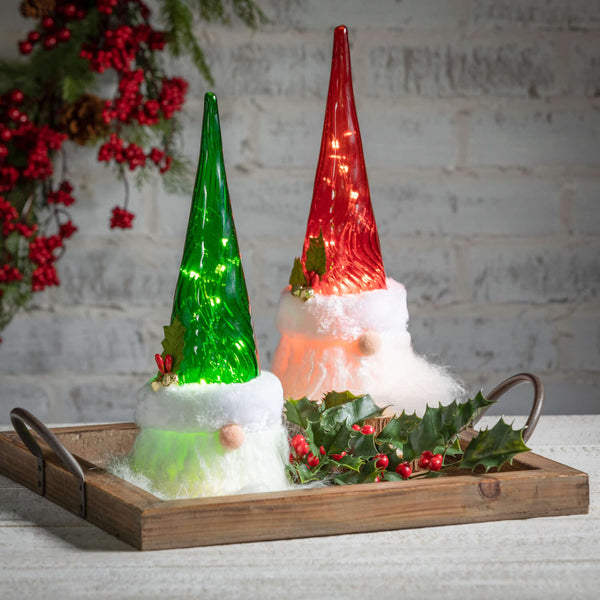 Lighted Gnome Santas