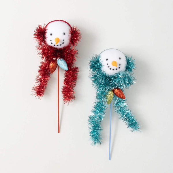 Retro Snowman On Sticks