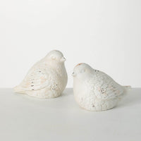 White Washed Bird Figurine